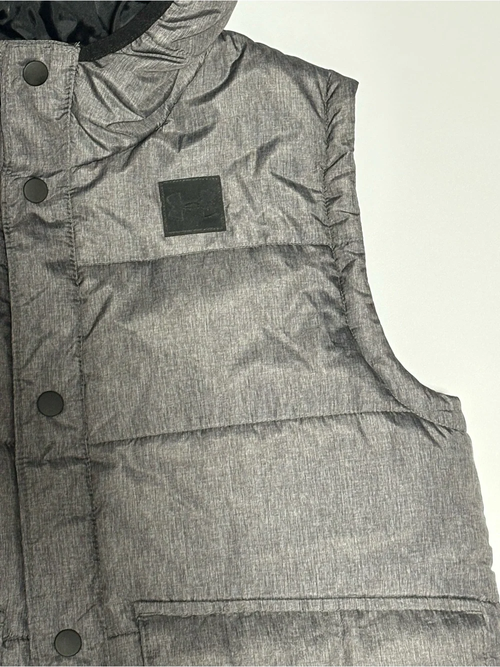Under Armour Heather Gray Hooded Puffer Vest